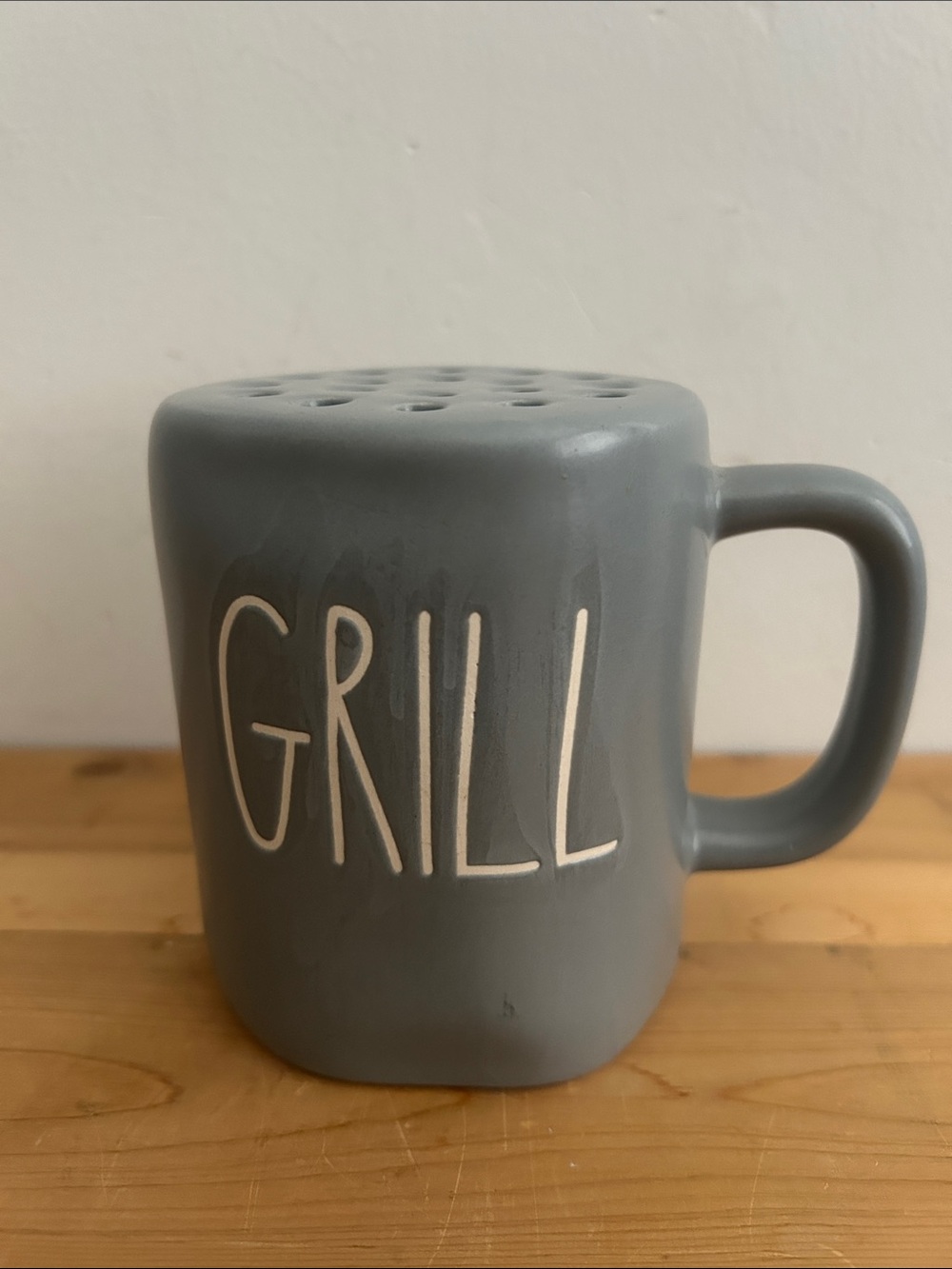 Rae Dunn Gray 'GRILL' Ceramic Seasoning Shaker
